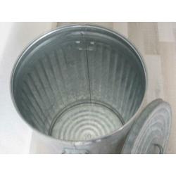 Afvalemmer/Wasmand/Opbergemmer gegalvaniseerd zink 60 cm