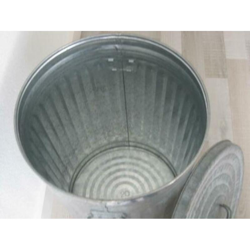 Afvalemmer/Wasmand/Opbergemmer gegalvaniseerd zink 60 cm