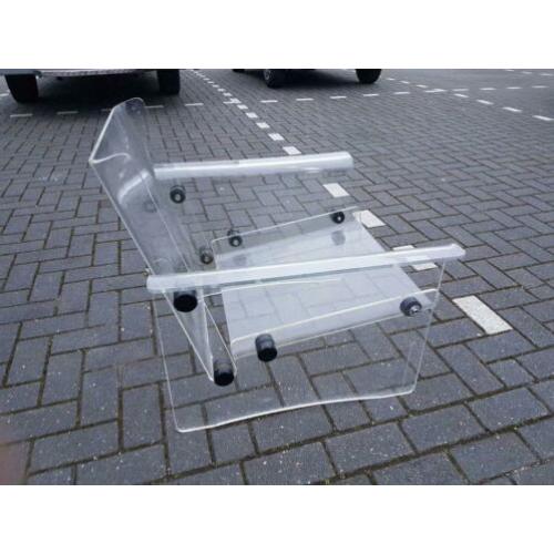 Mid century lucite floating chair, vintage plexiglas stoel