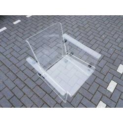 Mid century lucite floating chair, vintage plexiglas stoel