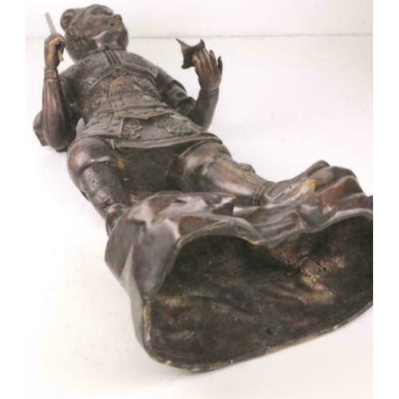 brons beeld oud samurai Japan Zeer precies gemaakt. Draagt l