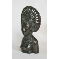 Buste Djanger Danseres Bali Coromandel hout