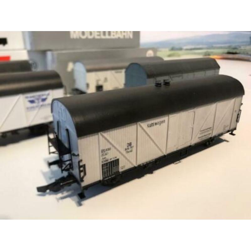 Klein Modellbahn 5 st. koelwagens in OVP