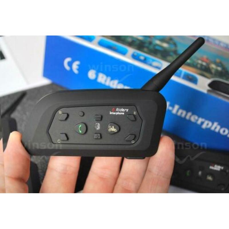 Nieuwe Bluetooth Motor Headsets V6 voor max. 6 Rijders