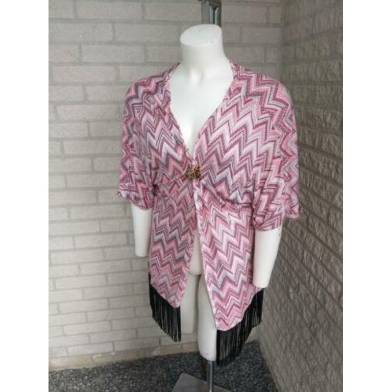 Vrolijk vest met print maat S