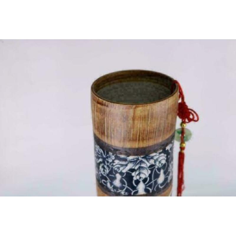 chinese vaas porslein handgemaakt 40x10cm
