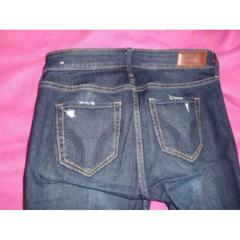 spijkerbroek met gaten w24 l28 hollister