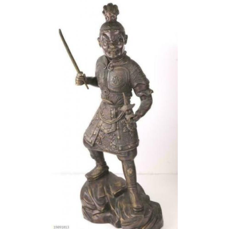 brons beeld oud samurai Japan Zeer precies gemaakt. Draagt l