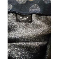Vila rok | ZGAN | Zwart + zilveren stippen | glitter | M 38