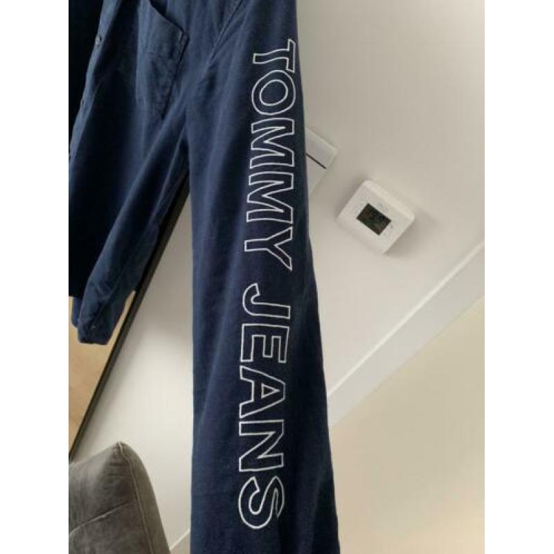 Blauw Tommy Jeans Overhemd Maat M Regular Fit