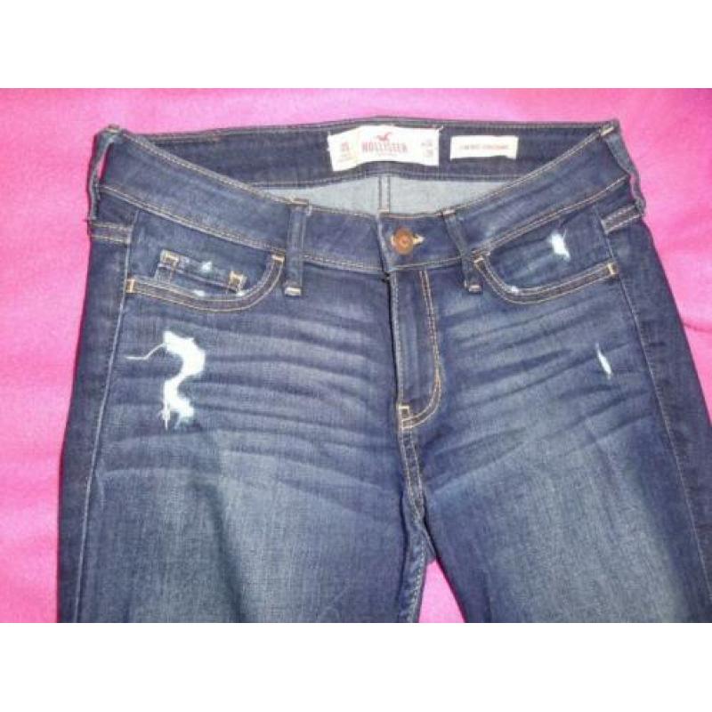 spijkerbroek met gaten w24 l28 hollister
