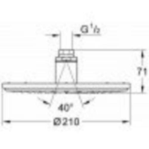 regendouche kop grohe modern 21cm met artnr 28368000
