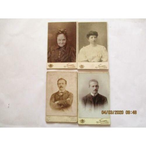 D-236 cdv Fotograaf J.Berger, Liège, België, setje van vier