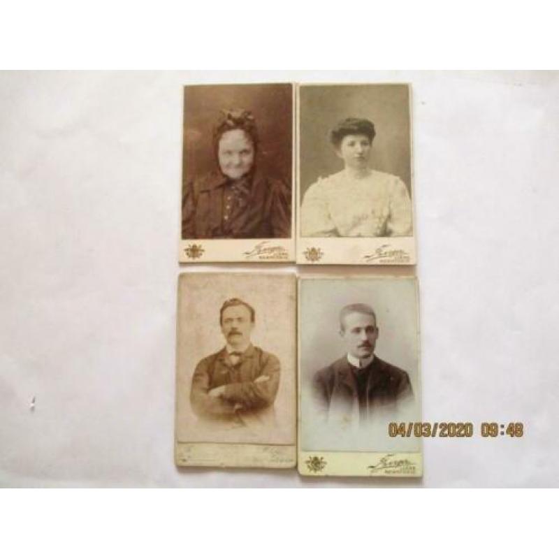D-236 cdv Fotograaf J.Berger, Liège, België, setje van vier