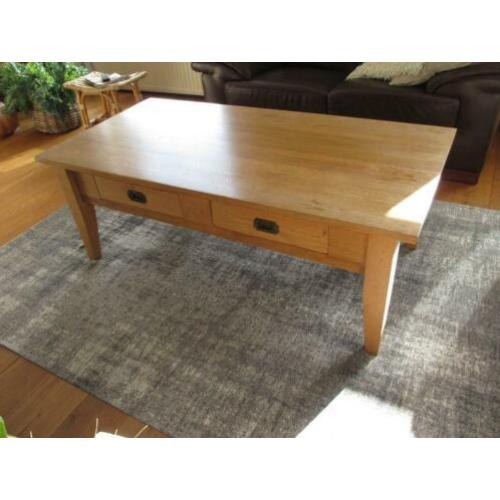 massief eiken salontafel