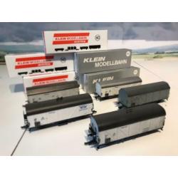 Klein Modellbahn 5 st. koelwagens in OVP