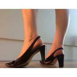 Elegante leren pumps maat 40