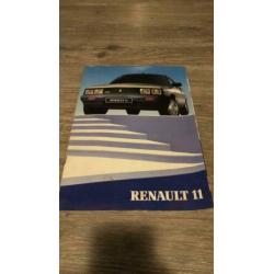 Renault 11 folder incl prijslijst