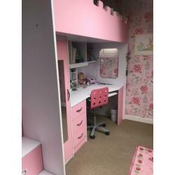Roze hoogslaper voor meisjes