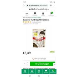 18 zakjes ecostyle Huid+Vacht voor katten - NIEUW