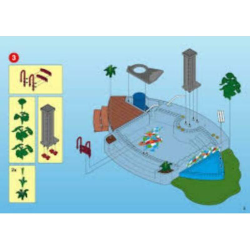 playmobil onderdeel pomp wasbox zwembad 4193 4858