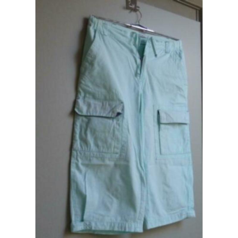 broek bermuda mintgroen veel zakken maat M'