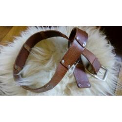 Cowboysbelt leder 95 stoere riem cognac zgan cowboy belt