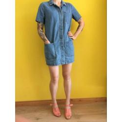 Vila denim spijker jurk blouse