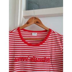 JDY t Shirt rood wit+tekst L/40 ??PRIJS €6.00??