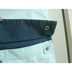 broek bermuda mintgroen veel zakken maat M'