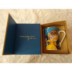 disney belle en het beest luxe beker set nieuw in doos