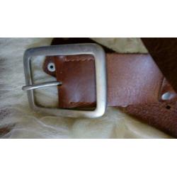 Cowboysbelt leder 95 stoere riem cognac zgan cowboy belt