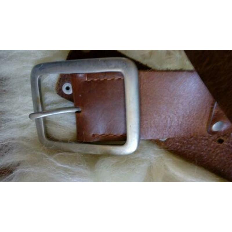 Cowboysbelt leder 95 stoere riem cognac zgan cowboy belt