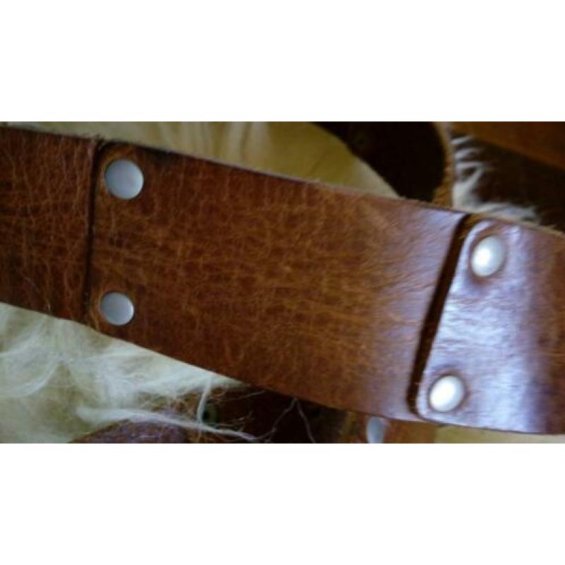 Cowboysbelt leder 95 stoere riem cognac zgan cowboy belt