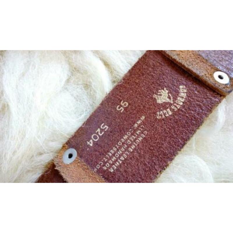 Cowboysbelt leder 95 stoere riem cognac zgan cowboy belt