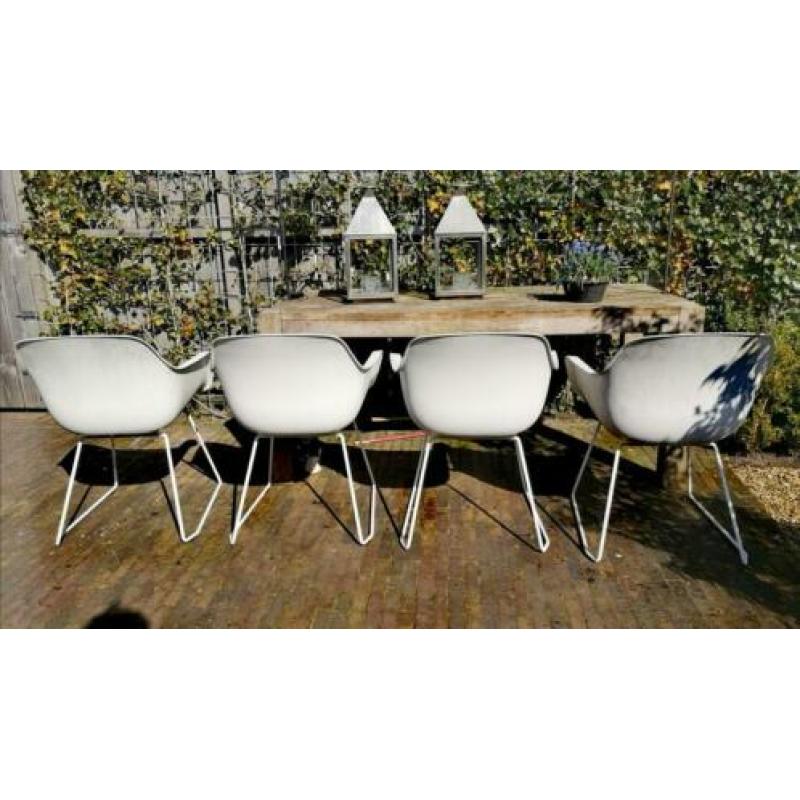 Extremis Captain's Sliding tuinstoel wit