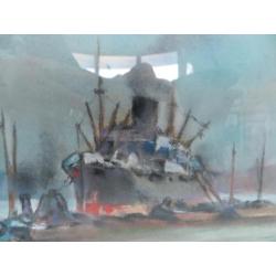 Schilderij haven