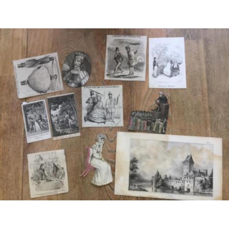 50 gravures en lithos uit 18e en 19e eeuw 20 euro samen
