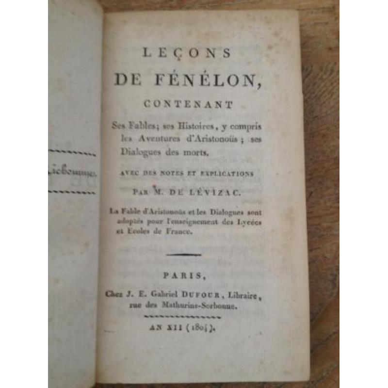 Fenelon Lecons de Fenelon 1804