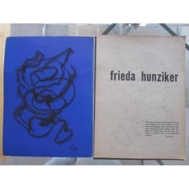 ==FRIEDA HUNZIKER 1908-1966==originele abstracte tekening==