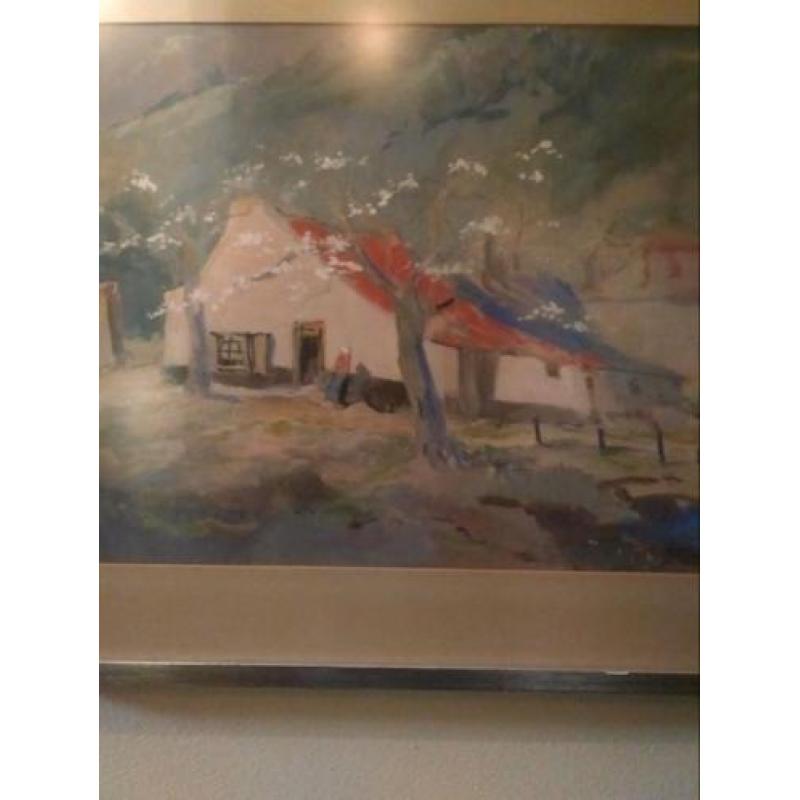 Aquarel boerderijtje Sint Pieter Maastricht