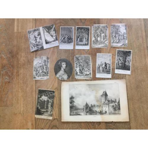 50 gravures en lithos uit 18e en 19e eeuw 20 euro samen
