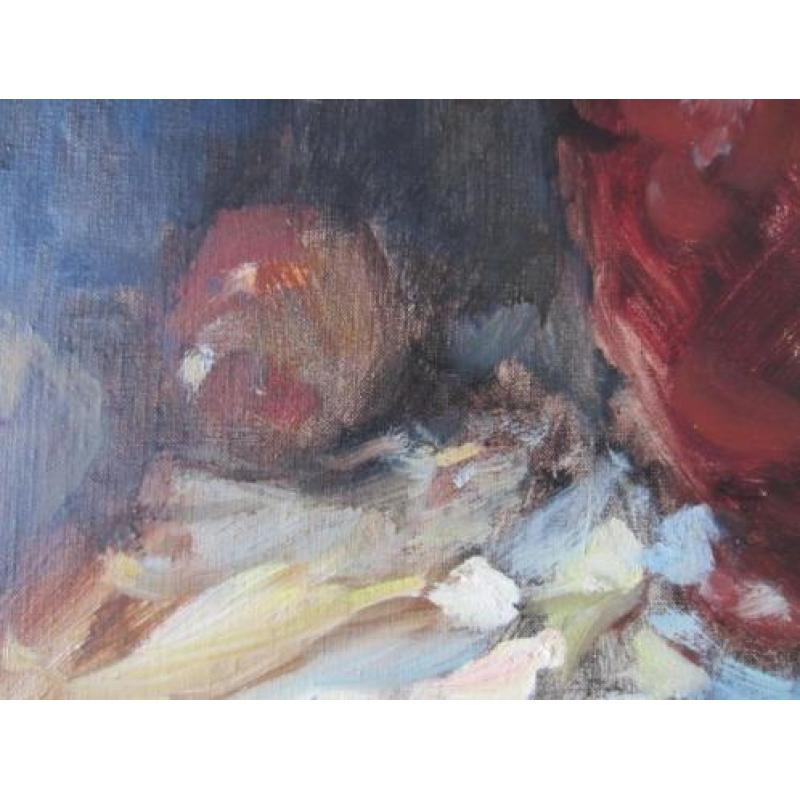 ==THEO VAN OORSCHOT 1910-1989==fraai werk==vaas met rozen==