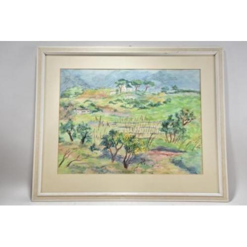 Unieke Aquarell door Prinses Pilar van Bavaria 1965
