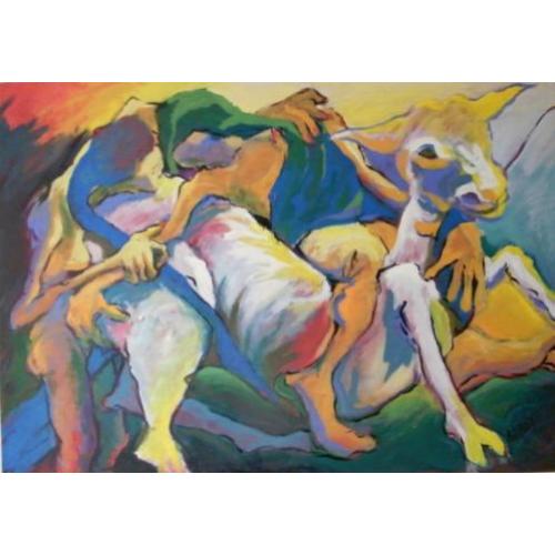 Groot schilderij / 170 cm x 120 cm / Bergen op Zoom / 2003