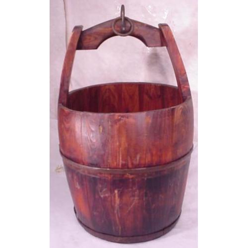 Klassiek vintage design houten water rijst emmer putemmer