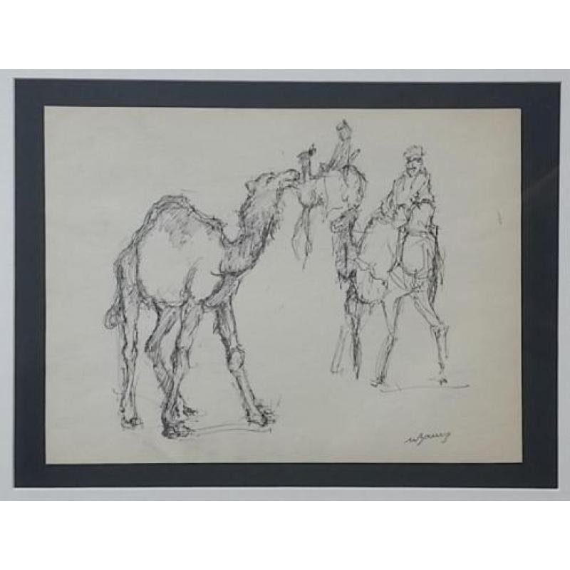 Arabische voorstelling - gesigneerd