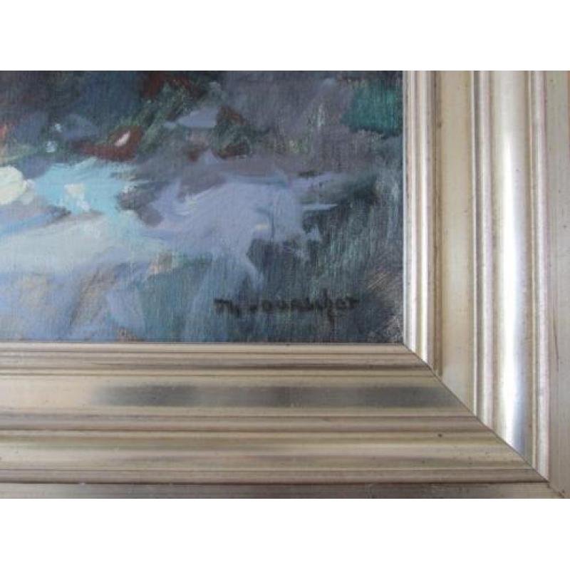 ==THEO VAN OORSCHOT 1910-1989==fraai werk==vaas met rozen==