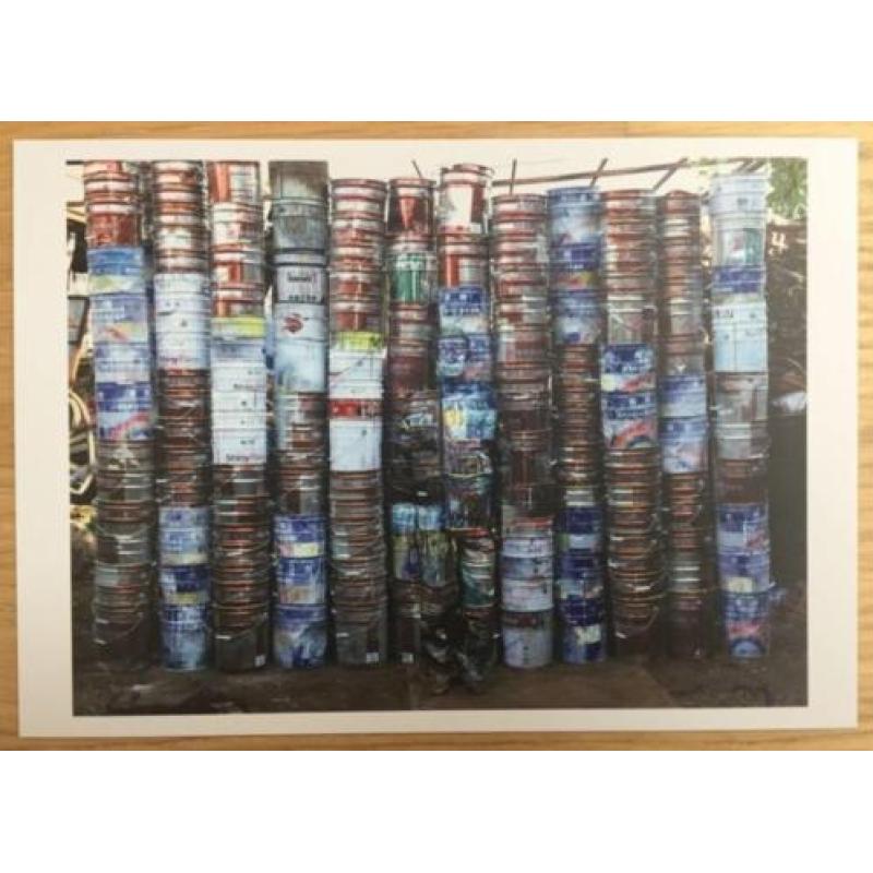 Liu Bolin - Hiding in the City, Paint Buckets - fotolitho