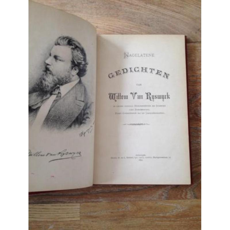 Gedichten van Willem van Ryswyck 1892 halfleren band